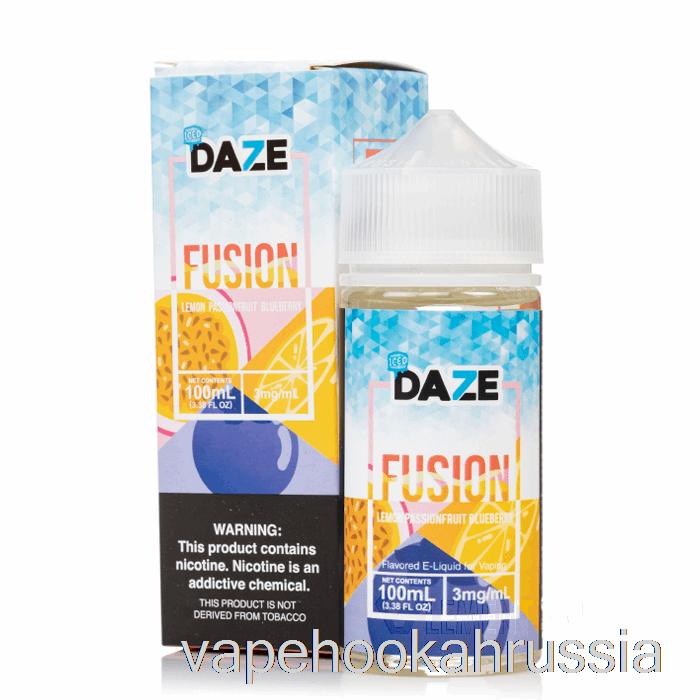 Vape Russia ледяной лимон маракуйя черника - 7 Daze Fusion - 100мл 0мг